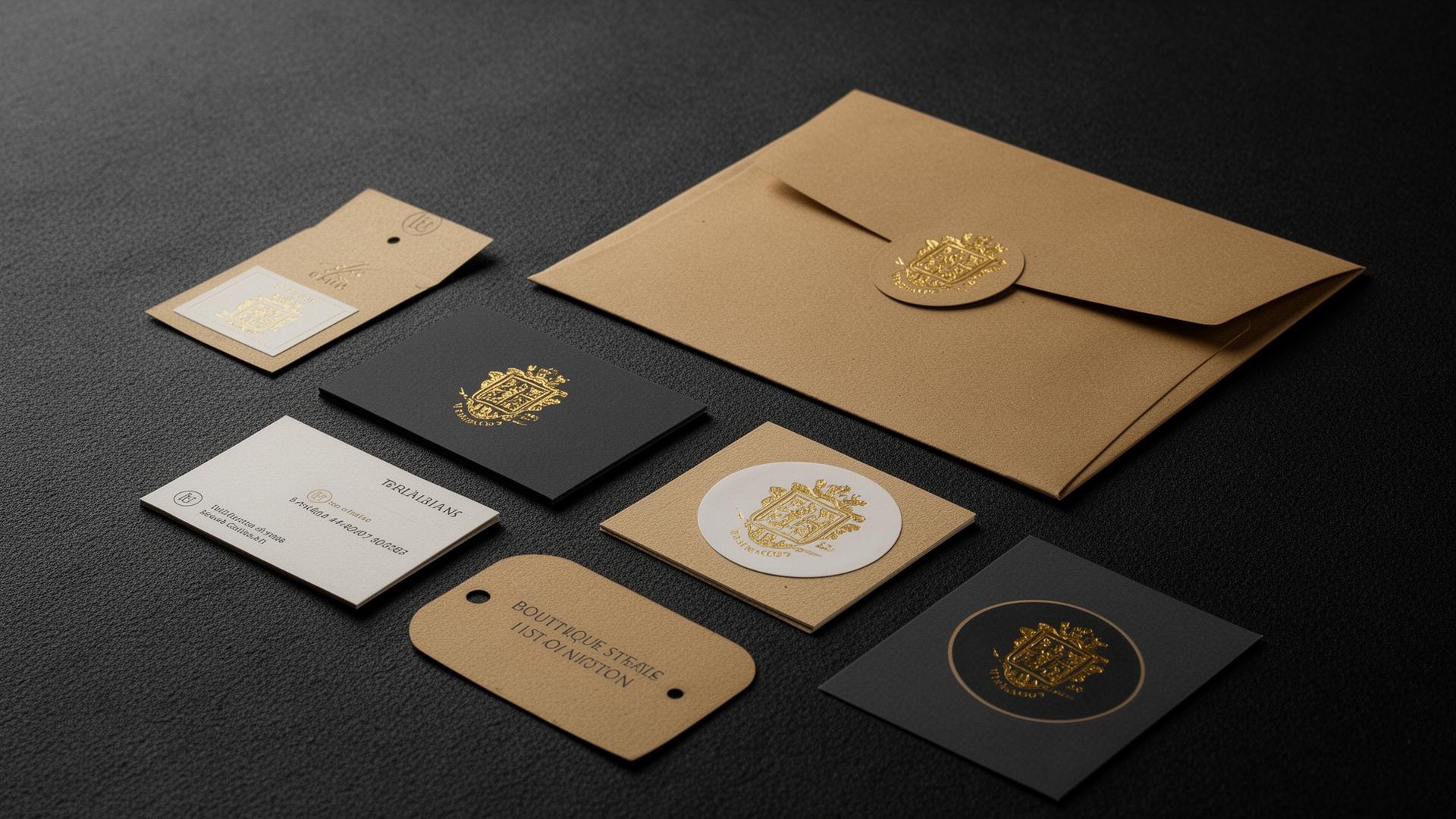 Identidade visual premium em flat lay